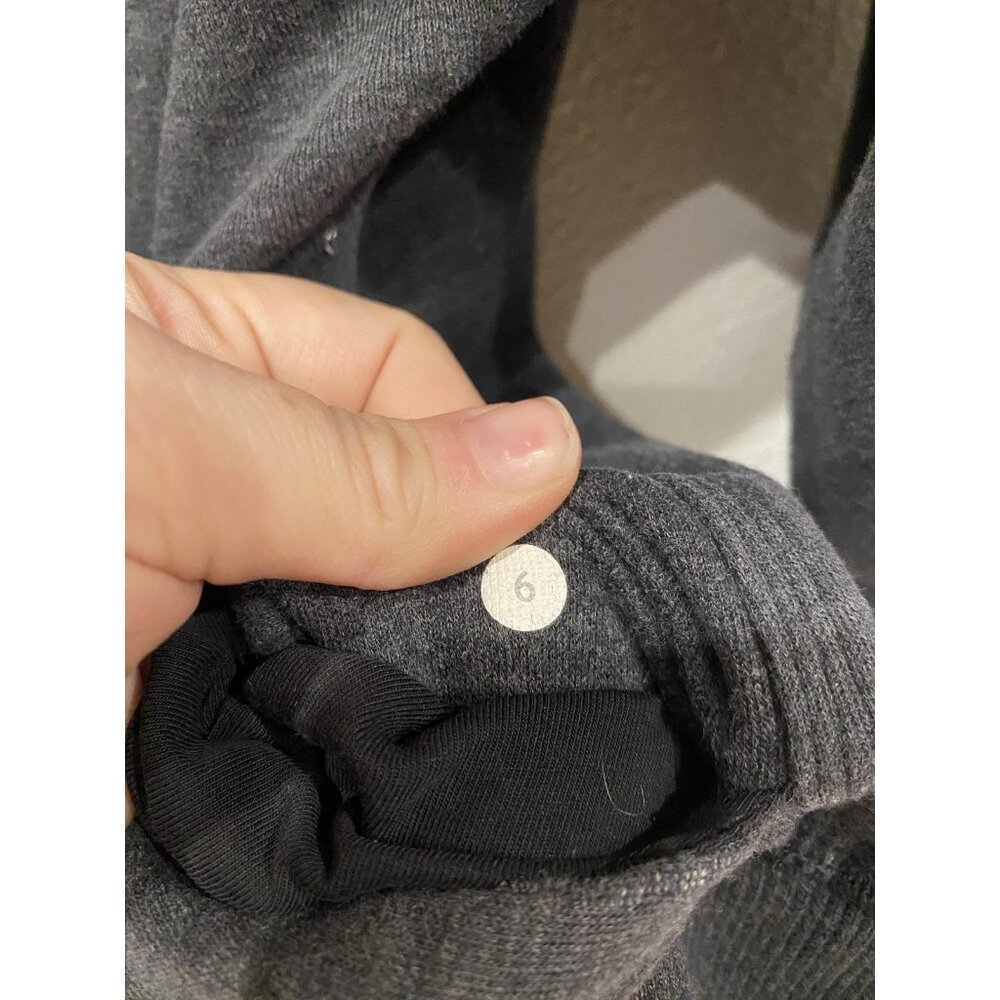 Lululemon Hug it Out Jacket Womens 6 Gray Full Zip High Neck Fleece Sweatshirt - Picture 3 of 5